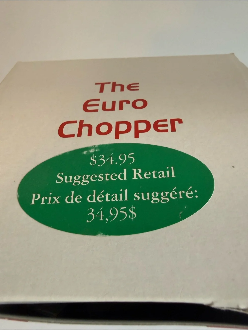 Vintage Euro Chopper Manual Food Processor Stainless Blades New in Box